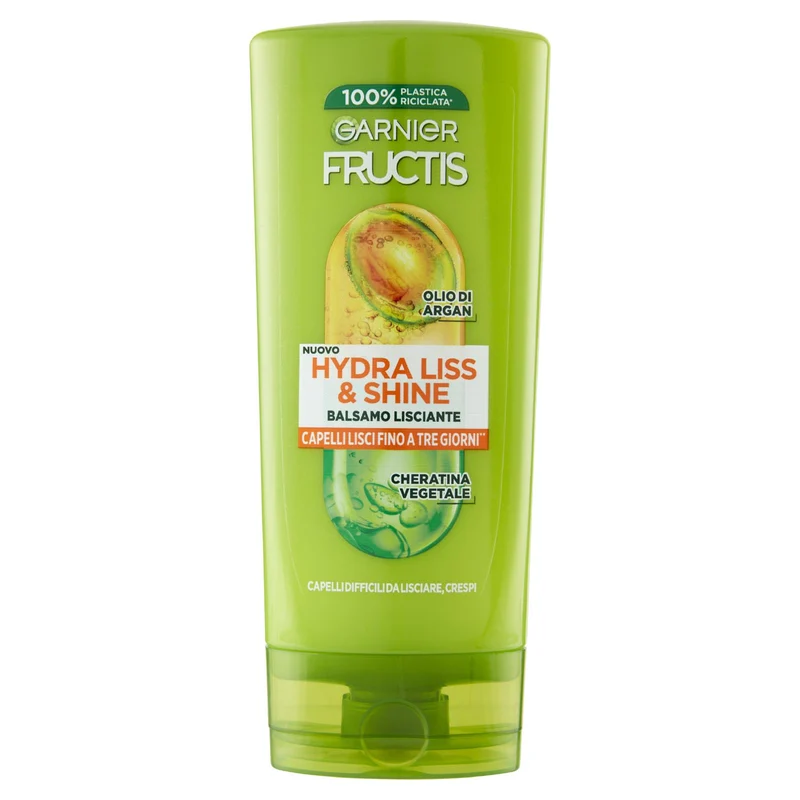 Fructis Balsamo lisciante Hydra Liss & Shine per capelli difficili da lisciare e crespi, 200 ml