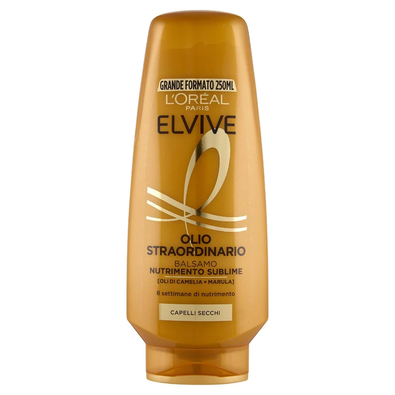 Elvive Olio Straordinario Balsamo Nutrimento Sublime, per Capelli Secchi, 250 ml