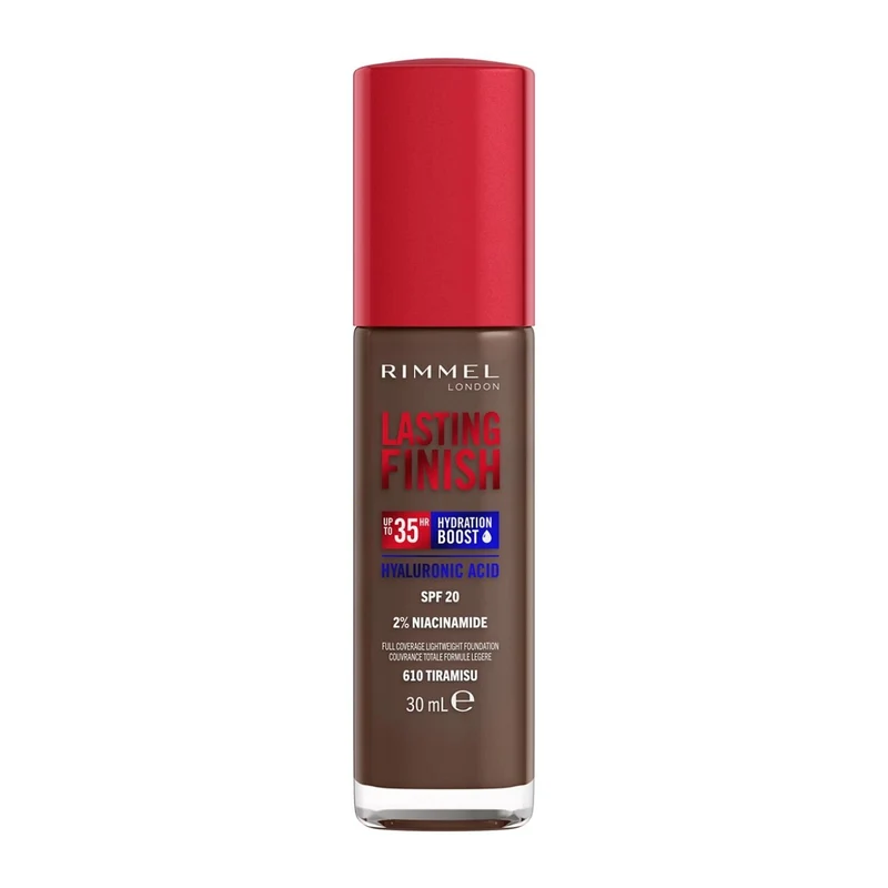Rimmel Fondotinta Lasting Finish 35h Con Acido Ialuronico 610 Tiramisu 30ml