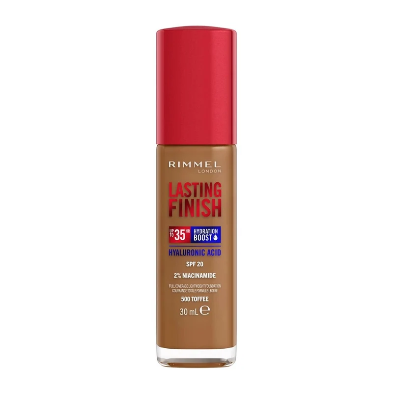Rimmel Fondotinta Lasting Finish 35h Con Acido Ialuronico 500 Toffee 30ml