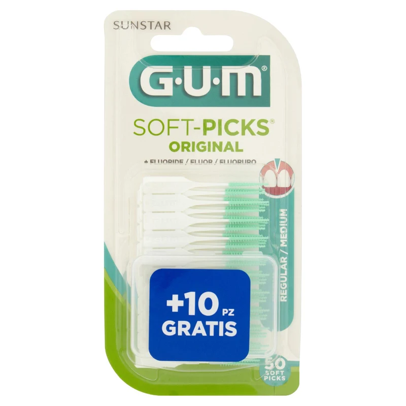 Gum Soft-Picks Original + Fluoruro Regular/Medium 40 + 10 pz