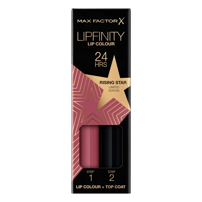 Max Factor Lipfinity Lip Colour Tinta Labbra Matte Lunga Durata e Gloss Idratante, Applicazione Bifase, 84 Rising Star