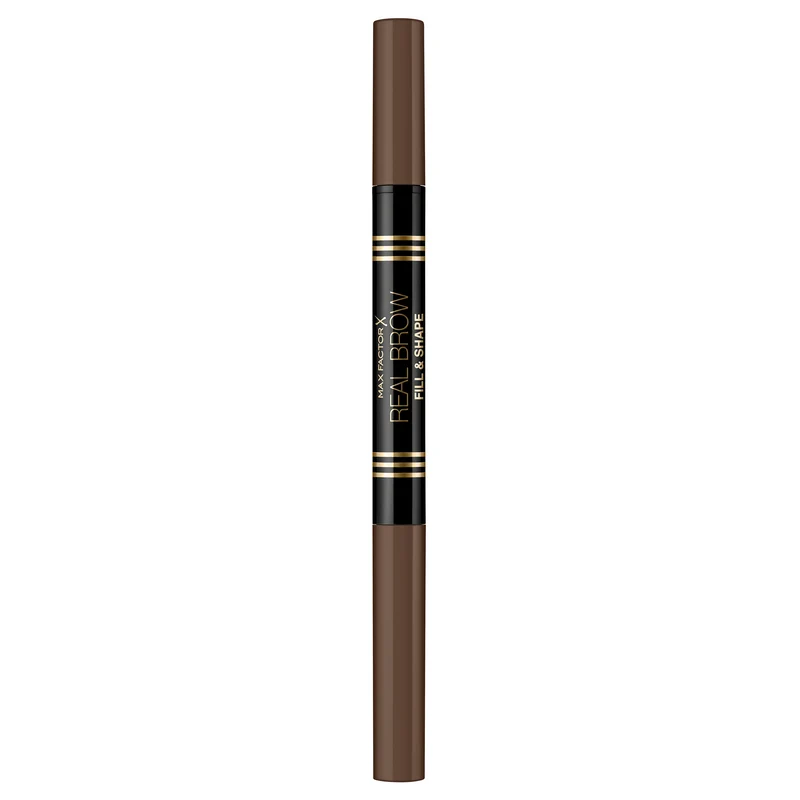 Max Factor Real Brow Fill & Shape Matita Sopracciglia, Doppio Applicatore Matita e Ombretto, 01 Blonde