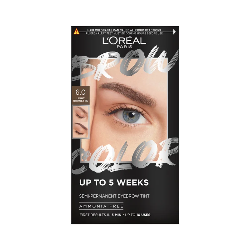 L'Oréal Paris Brow Color Kit Tinta sopracciglia semipermanente 6.0 Castano Chiaro