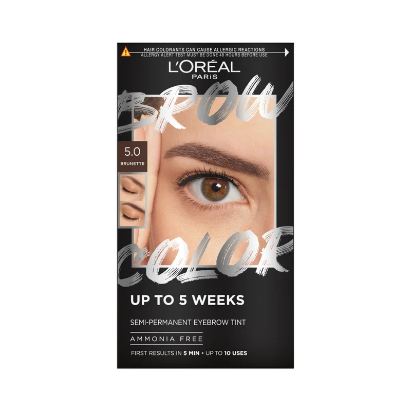L'Oréal Paris Brow Color Kit Tinta sopracciglia semipermanente 5.0 Castano