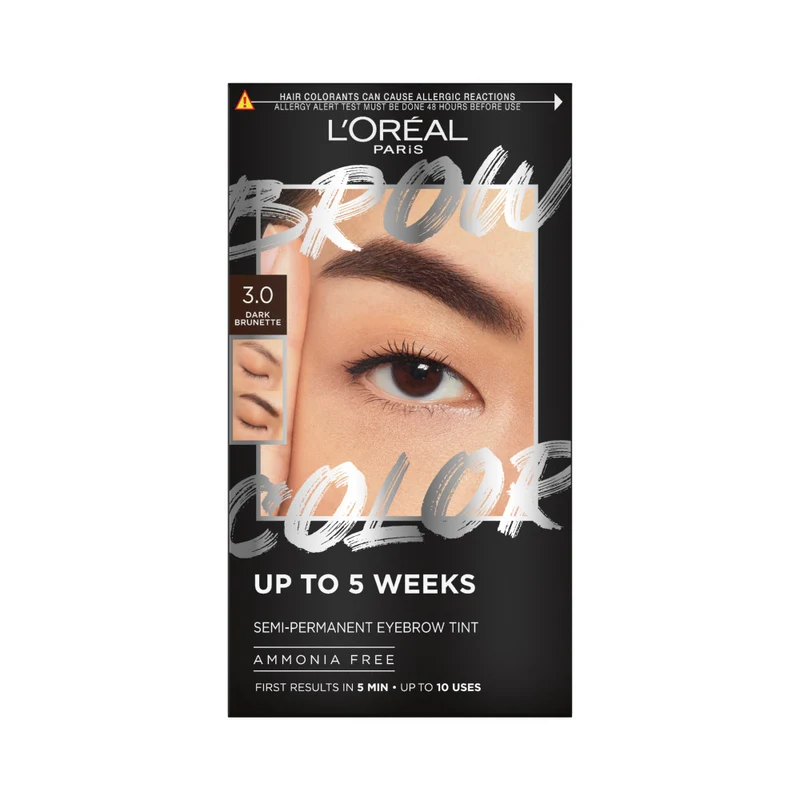 L'Oréal Paris Brow Color Kit Tinta sopracciglia semipermanente 3.0 Castano Scuro