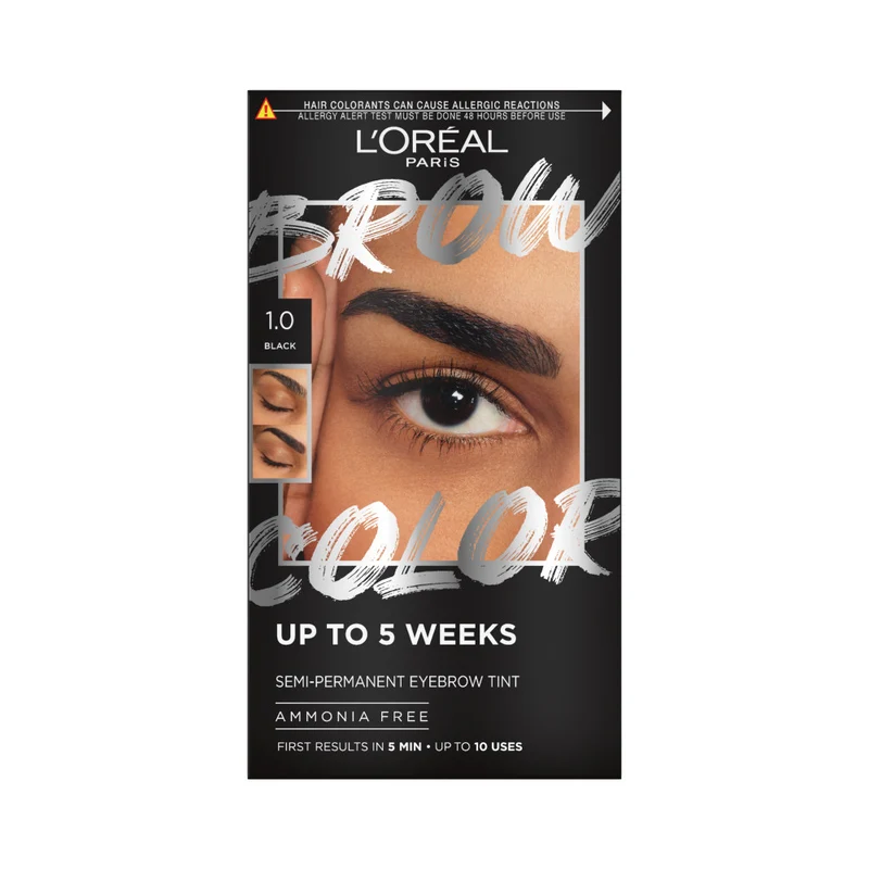 L'Oréal Paris Brow Color Kit Tinta sopracciglia semipermanente 1.0 Nero