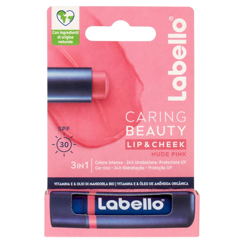 Labello Caring Beauty Lip & Cheek Nude Pink SPF 30 4,8 g