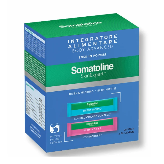 Somatoline SkinExpert, Integratore Body Advanced, Integratore Drenante Snellente, 28 Bustine Orosolubili