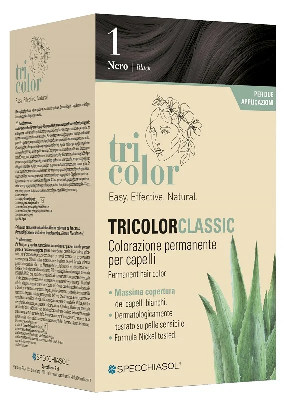 TRICOLOR CLASSIC 1 NERO 2 TUBI 50 ML + 2 SHAKER 50 ML + 4 BUSTINE 8 ML