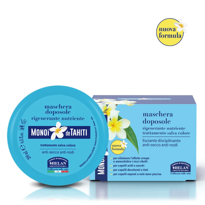 Monoi de tahiti Maschera capelli Doposole rigenerante e nutriente 200ml