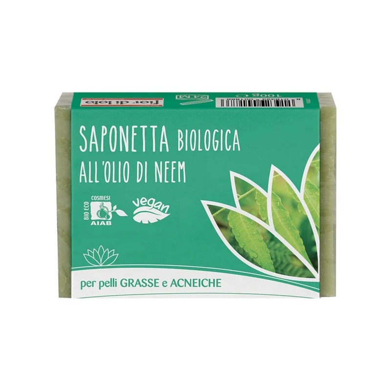 Fior Di Loto Saponetta All'Olio Di Neem Per Pelli Grasse E Impure 100g