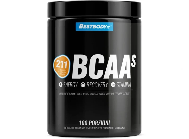 Bestbody BCAAs 2:1:1 Aminoacidi Ramificati BCAA con Vitamina B1 e B6 500 Compresse