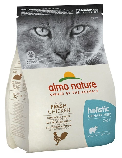 Almo Nature Holistic Functional Urinary Help Pollo Cibo Secco Per Gatti Adulti Sacco 2kg