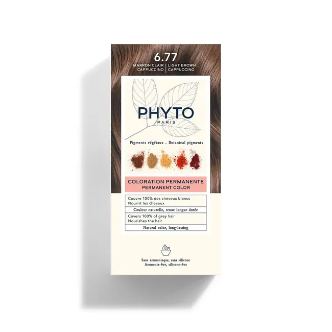 Phyto Phytocolor 6.77 Marrone Chiaro Cappuccino Colorazione Permanente Capelli