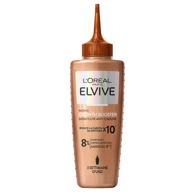 Elvive Growth Booster Siero Cute Anti-Caduta senza risciacquo con complesso fortificante con [Aminexil-R™] per capelli tendenti a caduta e a rottura