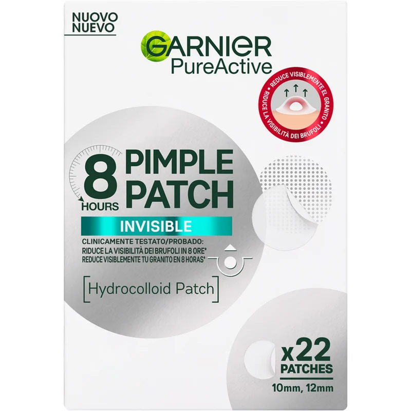 Pimple Patch 8 ore Invisibili 22 Pezzi Garnier Pure Active