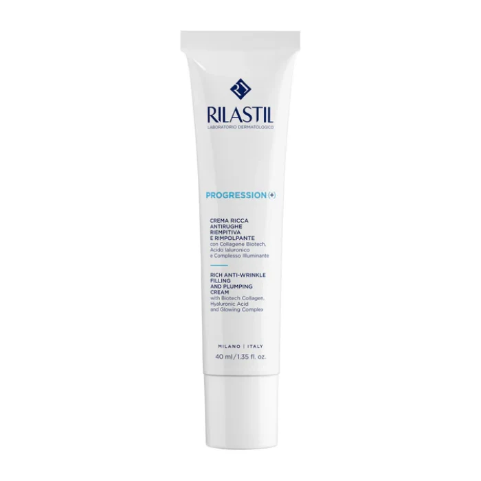 Rilastil Progression Crema Antirughe Riempitiva e Rimpolpante Trattamento Rughe Marcate 40ml