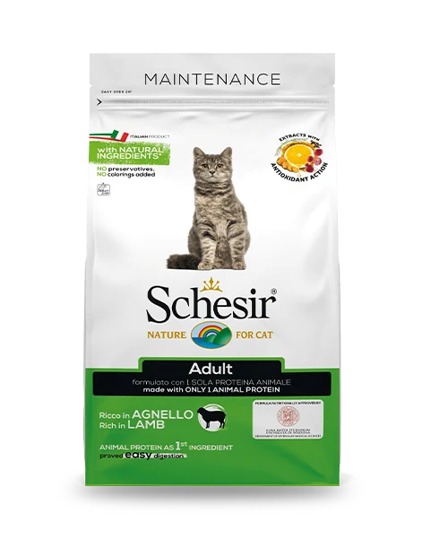 Schesir Adult Crocchette Gatti Adulti Ricco In Agnello Sacco 400 g
