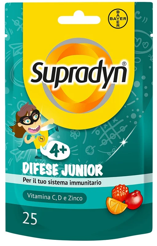 Supradyn Difese Junior 25 Caramelle Integratore Per Le Difese Immunitarie dei Bambini