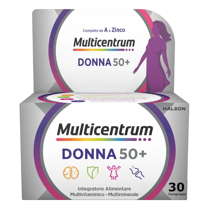Multicentrum Donna 50+ Multivitaminico Completo Per Donna Oltre 50 Anni 30 Compresse