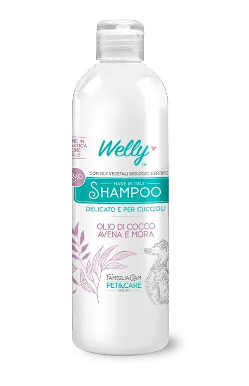 Welly Shampoo Olio Di Cocco Avena & Mora Per Cani Cuccioli 250ml