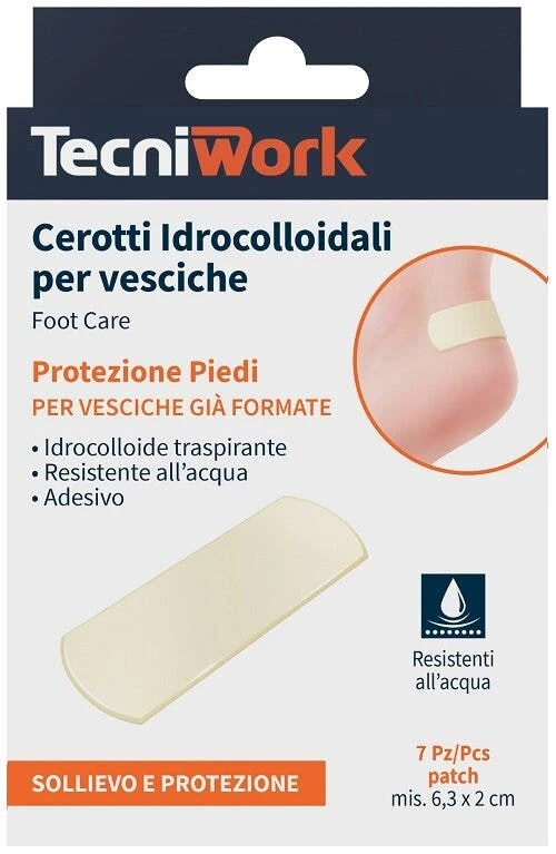 TecniWork Cerotti Idrocolloidali Per Vesciche 7 Pezzi