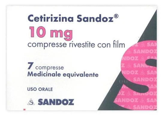 Cetirizina sandoz 10 mg compresse rivestite con film