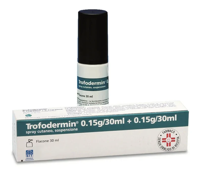TROFODERMIN "5% + 5% SPRAY CUTANEO, SOSPENSIONE"FLACONE 30 ML"