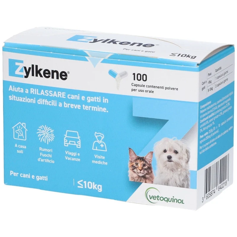 Zylkene Mangime Complementare per Cani e Gatti 75mg 100 Capsule