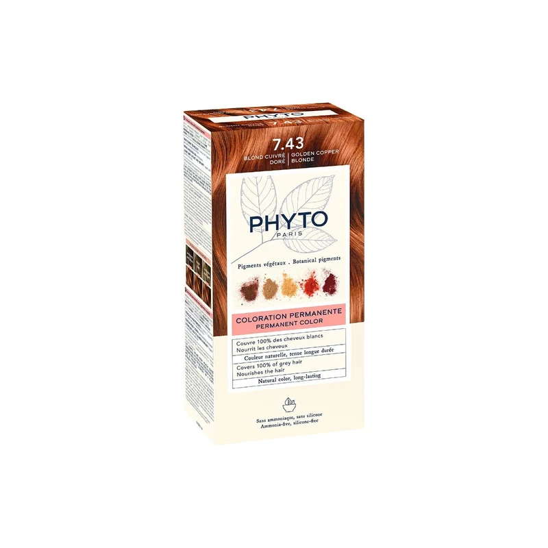 Phyto Phytocolor 7.43 Biondo Ramato Dorato Colorazione Permanente Per Capelli
