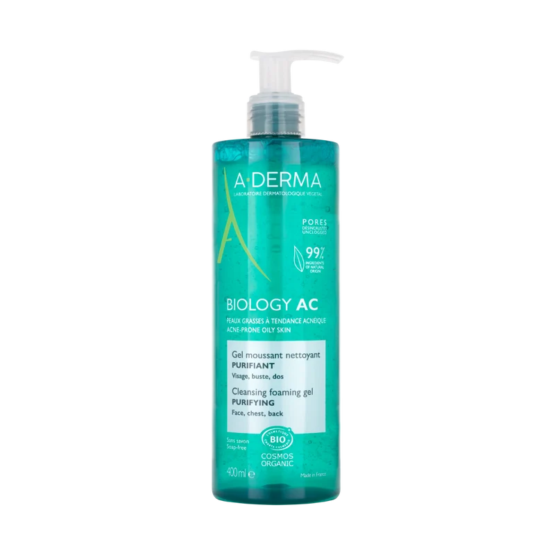 A-Derma Biology AC Gel Detergente Schiumogeno Purificante Anti-imperfezioni 400ml