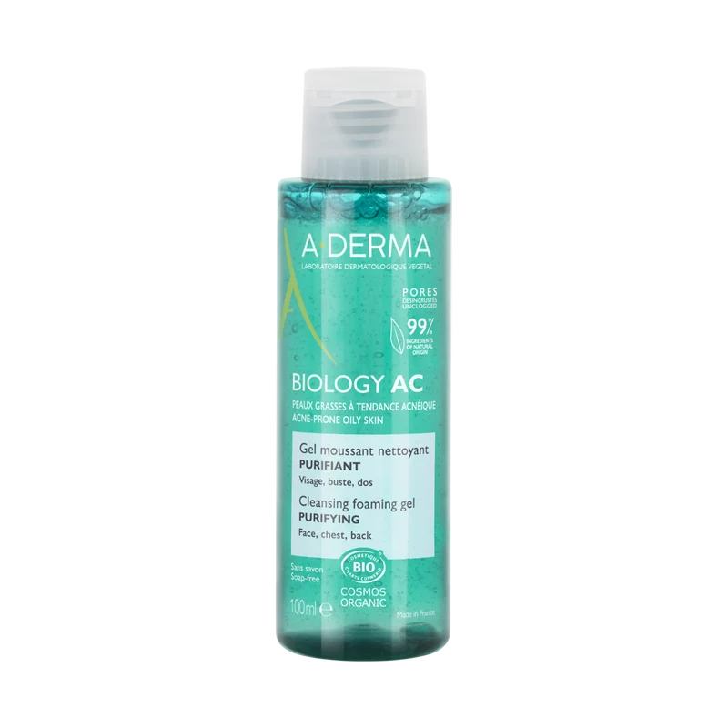 A-Derma Biology AC Gel Detergente Schiumogeno Purificante Anti-imperfezioni 100ml