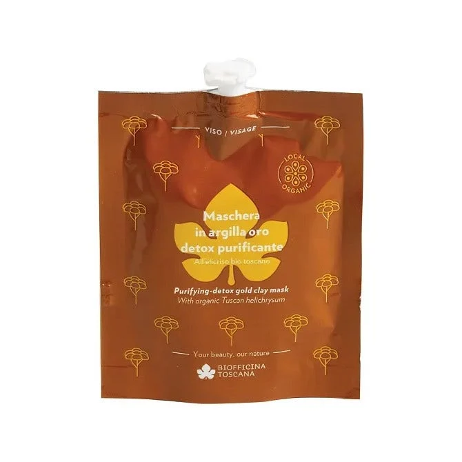 Biofficina Toscana Maschera Viso Argilla Oro Detox Purificante 30g