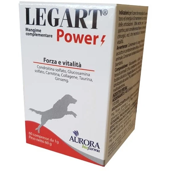 Legart Power Mangime Complementare Forza/Vitalità Cani 60 Compresse
