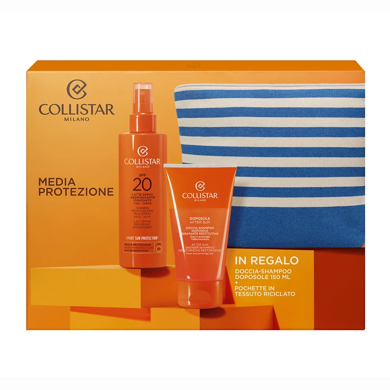 Cofanetto Latte Spray Abbronzante Idratante Viso-Corpo SPF20