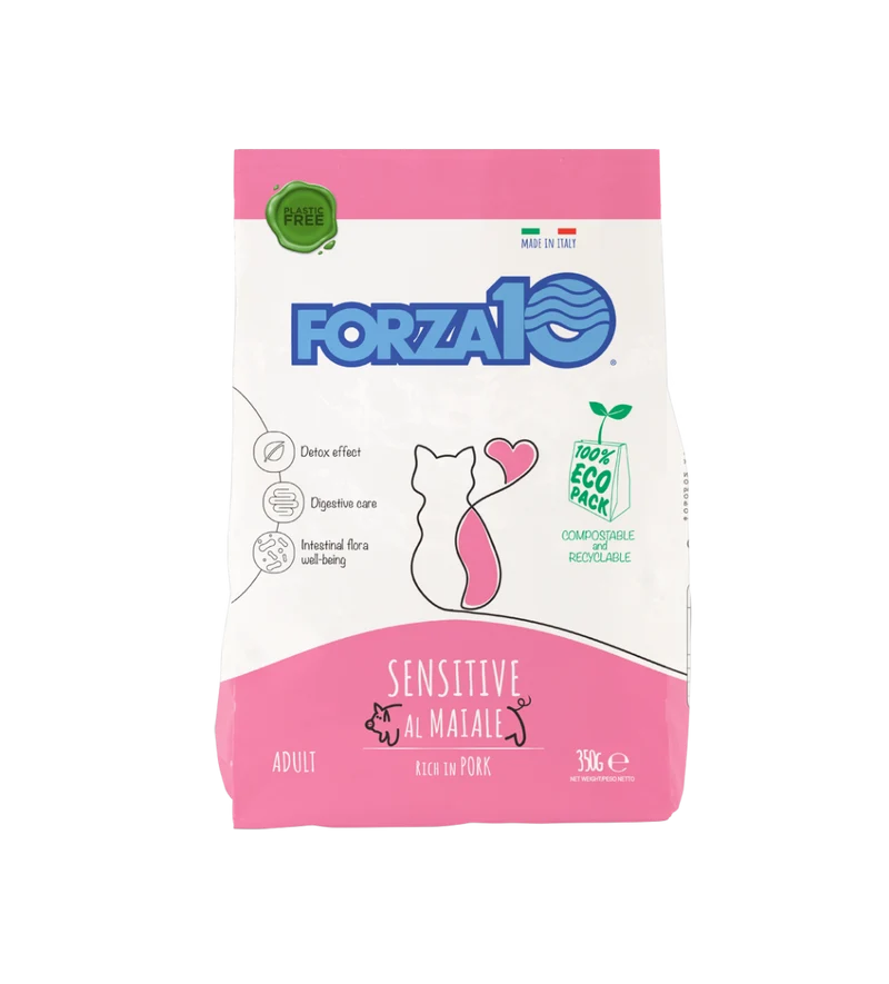Forza10 Maintenance Adult Sensitive Crocchette Al Maiale Gatti Adulti Sacco 350g