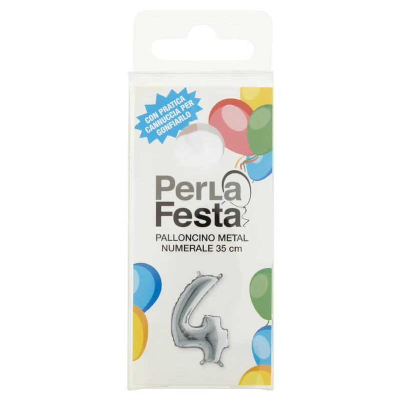 PerLa Festa Palloncino Metal Numerale 35 cm n. 4