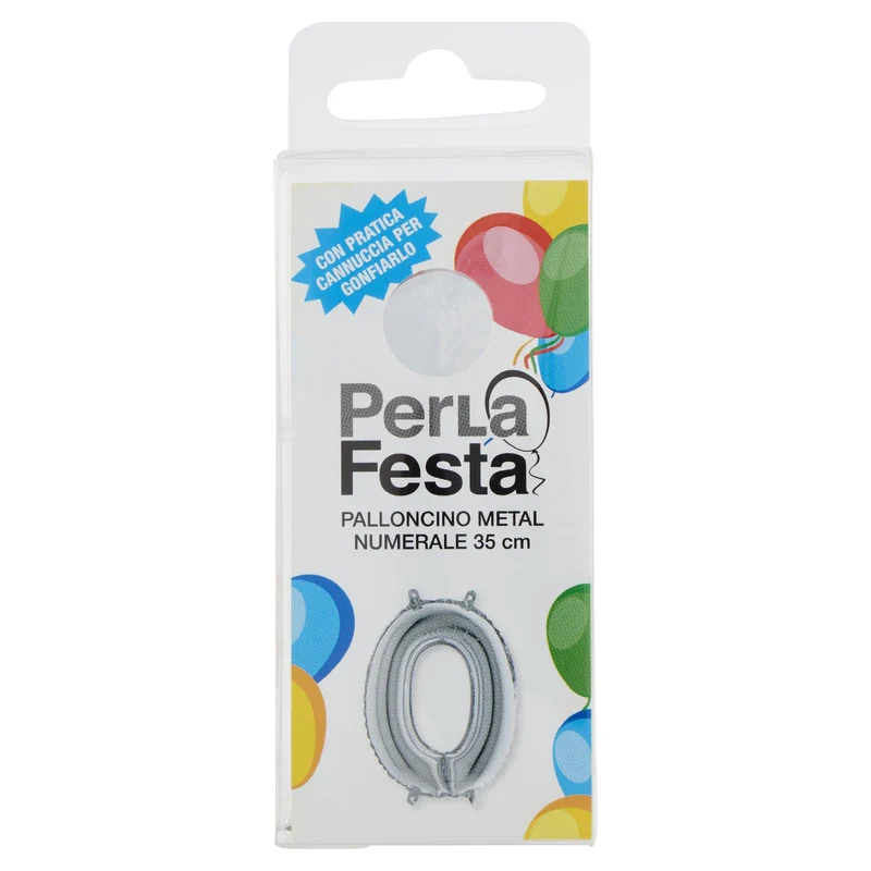 PerLa Festa Palloncino Metal Numerale 35 cm n. 0