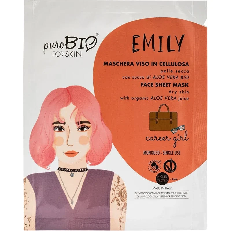 Purobio For Skin Emily Maschera In Tessuto 14 Pelle Secca 15ml