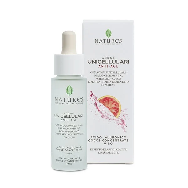 ACQUE UNICELLULARI ACIDO JALURONICO GOCCE VISO ANTI AGE ARANCIA ROSSA 30 ML NATURE'S