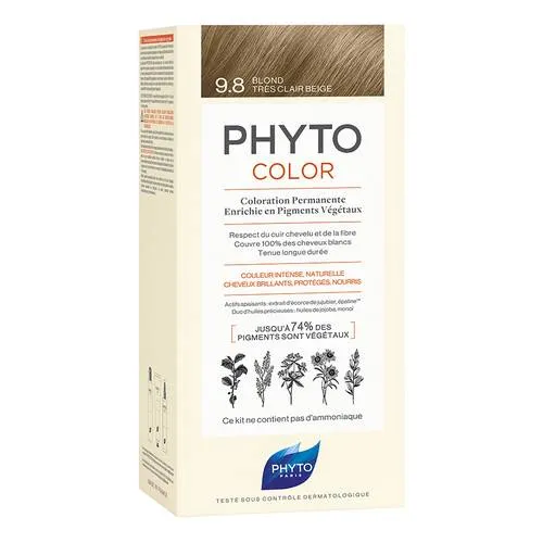 Phyto Phytocolor 9.8 Biondo Chiarissimo Cenere Colorazione Permanente Capelli