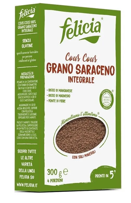 Felicia Cous Cous Integrale Grano Saraceno Senza Glutine 300g