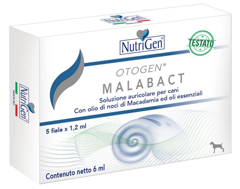 NutriGen Otogen Malabact Soluzione Auricolare Per Cani 5 Fiale