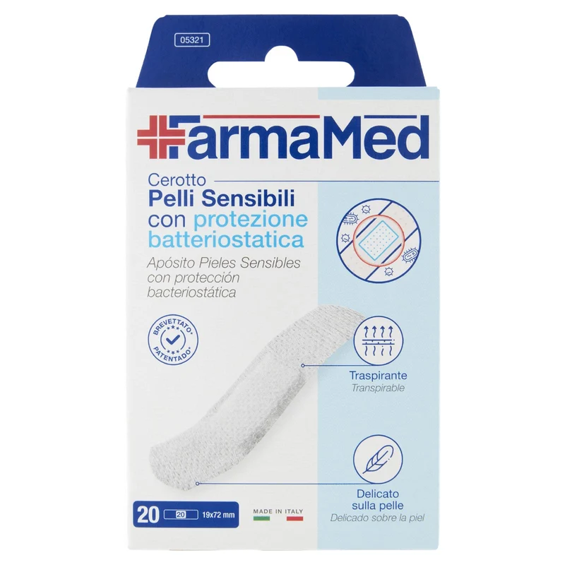 FarmaMed Cerotto Pelli Sensibili con protezione batteriostatica 20 pz