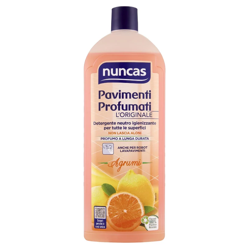 nuncas Pavimenti Profumati Detergente neutro igienizzante per tutte le superfici Agrumi 1 l