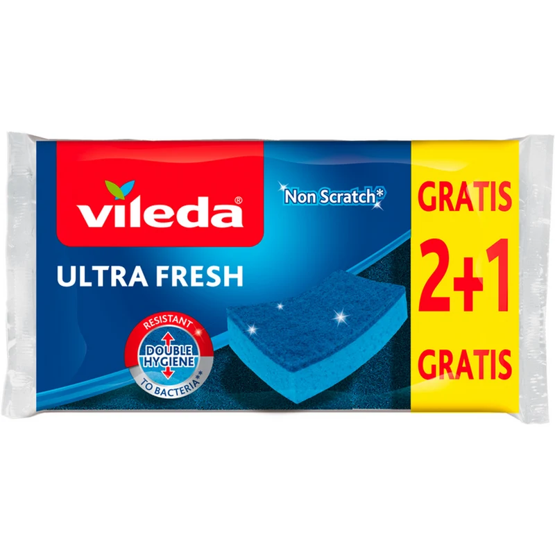Vileda - Abrasivo Ultra Fresh Antigraffio - 2+1 Pezzi