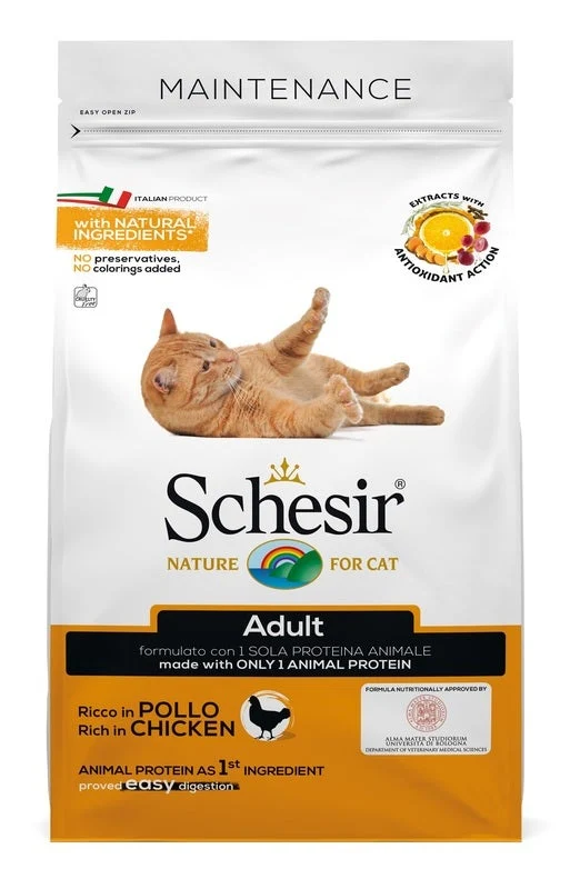 Schesir Mantenimento Croccantini Con Pollo Per Gatti Adulti Sacco 400g
