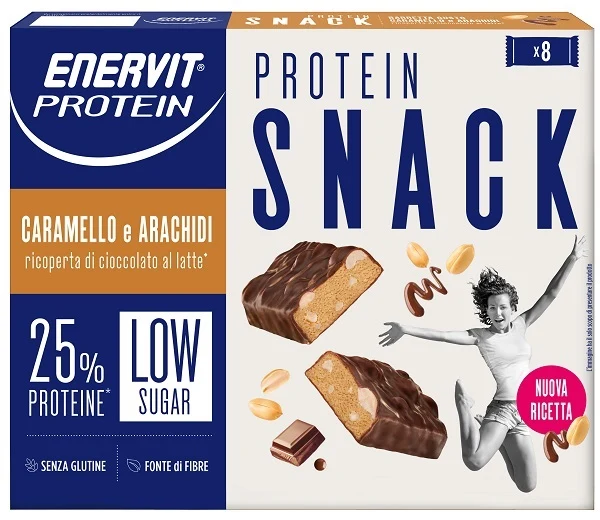 Enervit protein snack caramello e arachidi 8 pezzi da 31 g