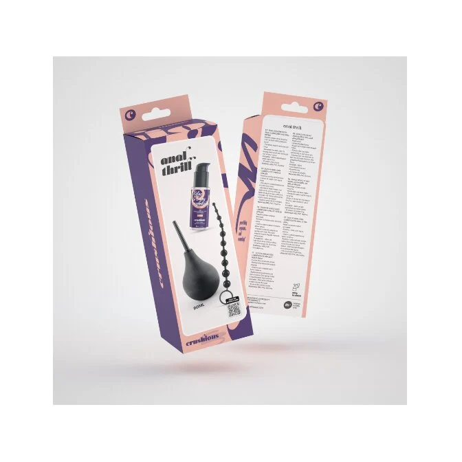 Crushious Anal Thrill Doccia Anale 90ml + Lubrificante 50ml + Catena Anale 10 Perle